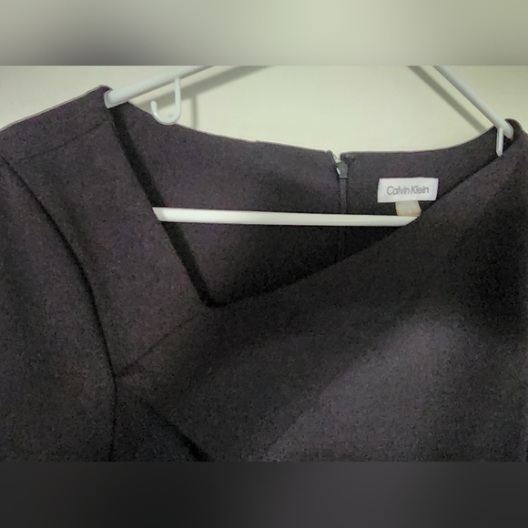 NWT Calvin Klein Black Dress w/ 3/4 sleeves - Picture 3 of 6